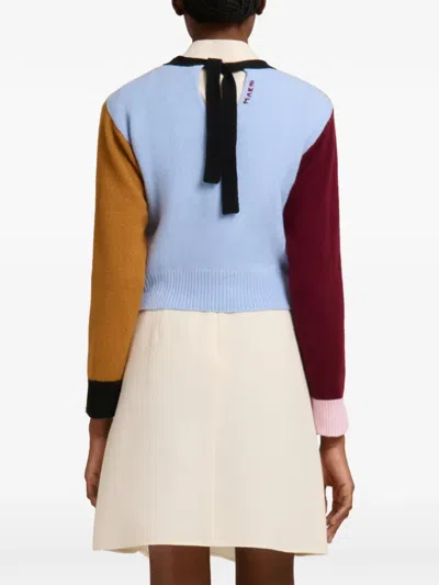 Marni Colour-block Long-sleeve Sweater In Multi