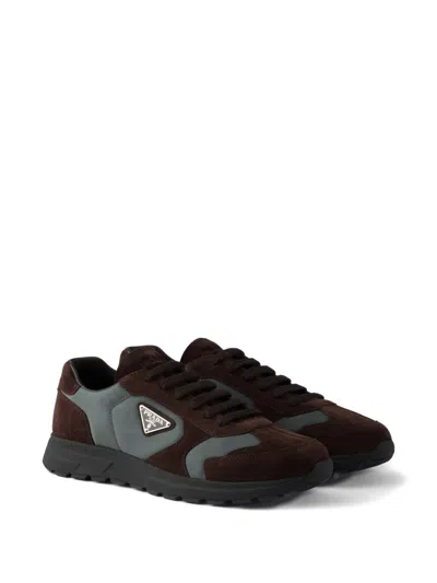 Prada Laces Triangle-logo Sneakers In Multi