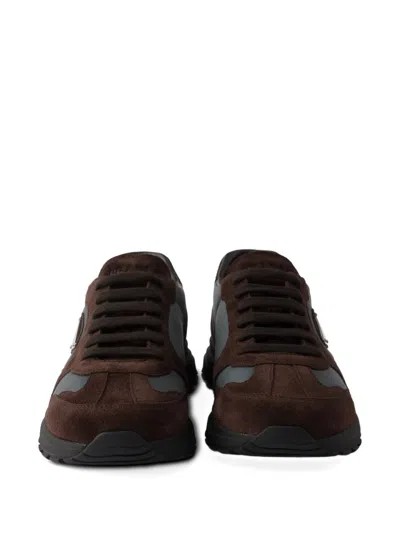 Prada Laces Triangle-logo Sneakers In Multi