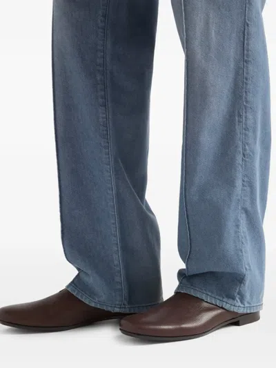 Prada Leather Chelsea Boots In Brown