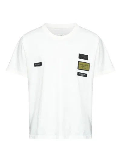Mm6 Maison Margiela Patch Graphic Crew Neck Short Sleeve T-shirt In White