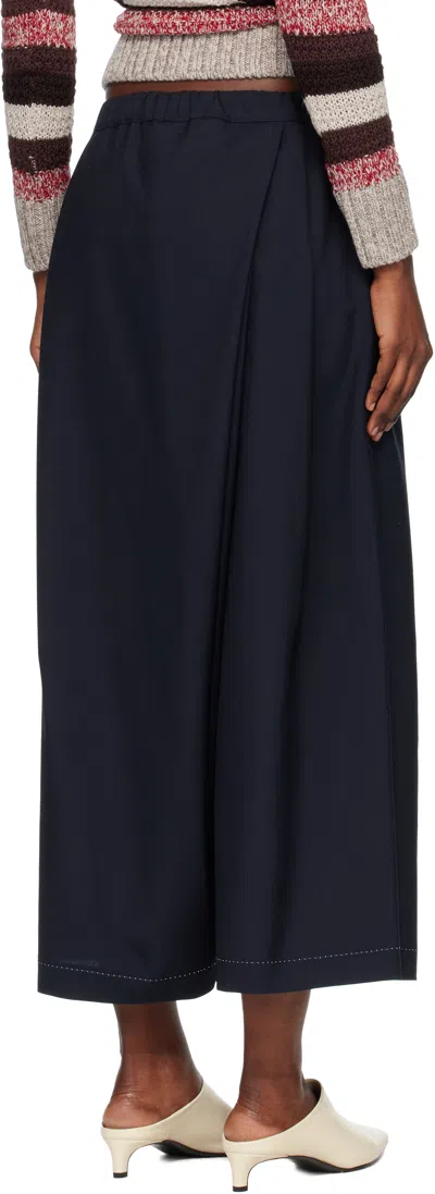 Marni Black Batavia Wool Low-crotch Trousers In Black