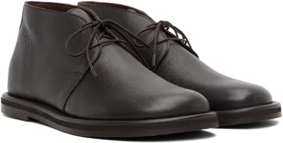 Studio Nicholson Woodrow Leather Desert Boots In Brown
