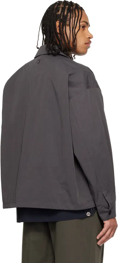 Le17septembre Gray Cargo Pocket Jacket In Gray