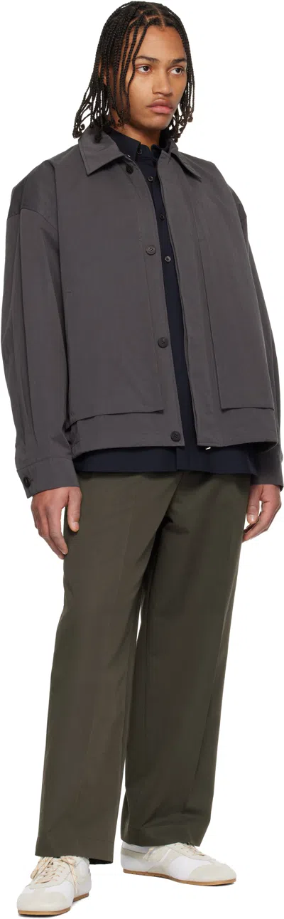 Le17septembre Gray Cargo Pocket Jacket In Gray