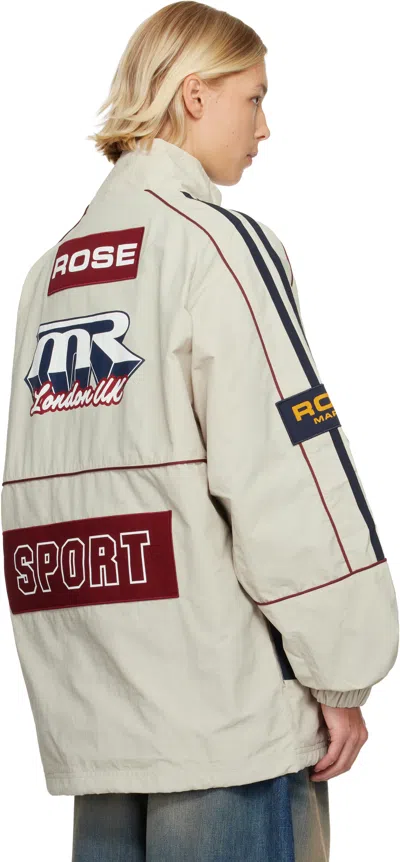 Martine Rose Beige Hockey Pullover Jacket In Gray