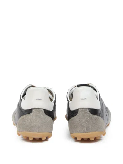 Maison Margiela Sneakers Sprinters In Suede And Leather With Vintage Finish In Black