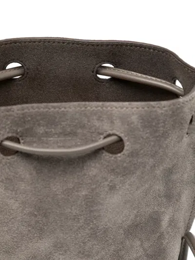 Tod's Mini Suede Bucket Bag In Brown