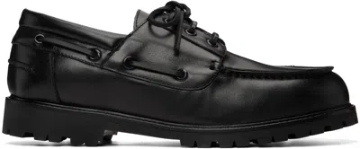 Studio Nicholson Guston Boat Shoes In Black