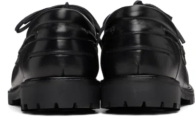 Studio Nicholson Guston Boat Shoes In Black