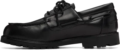 Studio Nicholson Guston Boat Shoes In Black