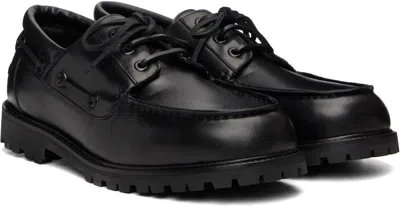 Studio Nicholson Guston Boat Shoes In Black