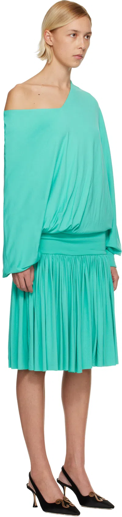 Nicklas Skovgaard Green Sascha Midi Dress In Blue