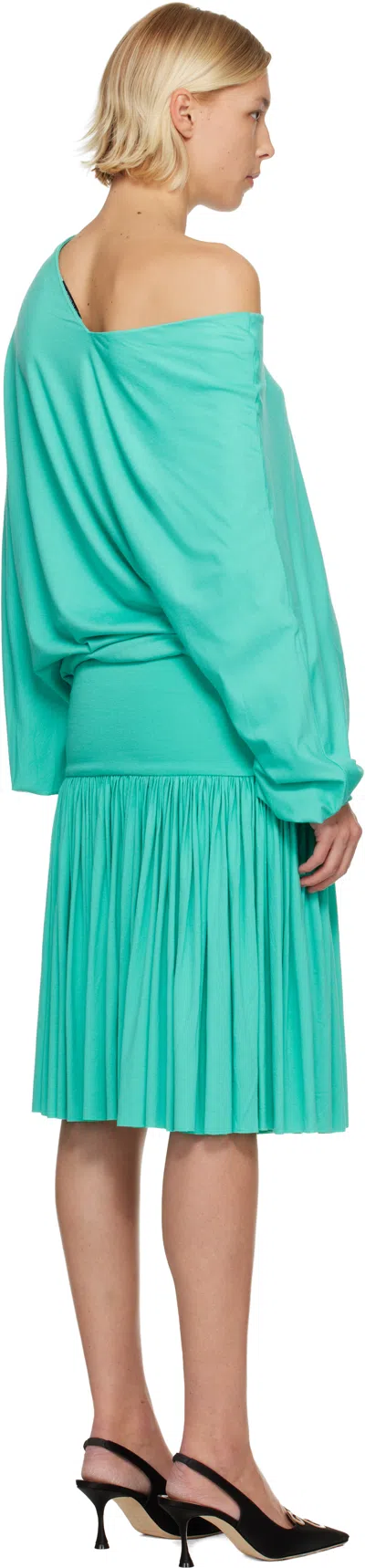 Nicklas Skovgaard Green Sascha Midi Dress In Blue