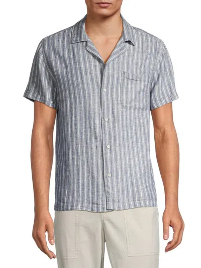 Rails Men's Waimea Striped Camp Shirt In Blue