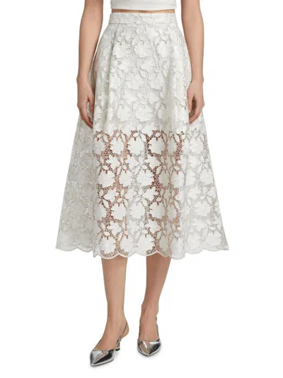 Toccin Women's Stacy Lace Skirt In White