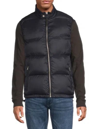 Robert Graham Men's Quilted Puffer Vest In Blue