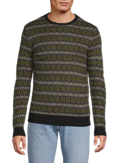 Blend Men's Baldur Geometric Sweater In Green