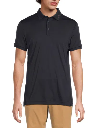 J. Lindeberg Men's Logo Polo Shirt In Blue