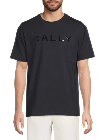 Bally Men's Logo Stretch Cotton T-shirt In Black