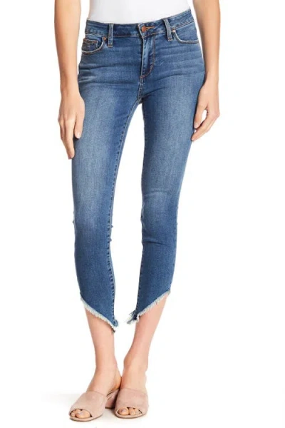 Joe's Icon Frayed Hem Ankle Skinny Jeans In Blue