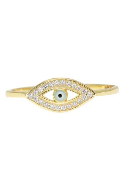Ragen Jewels Evil Eye Pave Ring In Gold