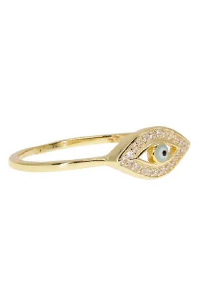 Ragen Jewels Evil Eye Pave Ring In Gold