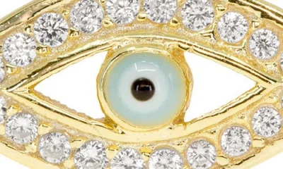 Ragen Jewels Evil Eye Pave Ring In Gold
