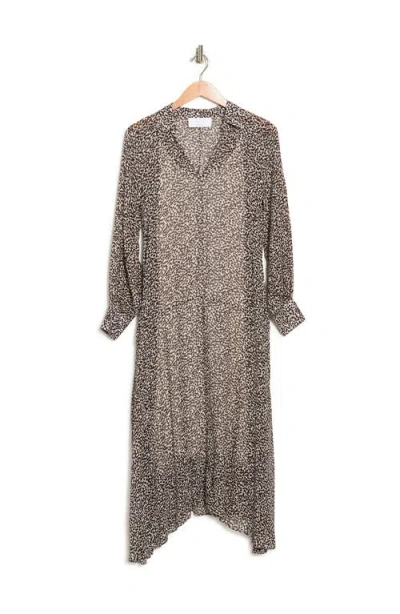 Hugo Boss Boss Dawala Tie Waist Midi Dress In Gray