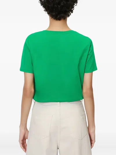 Marc O'polo V-neck Short-sleeve T-shirt In Green