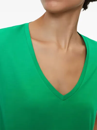 Marc O'polo V-neck Short-sleeve T-shirt In Green