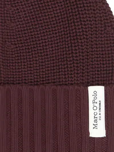Marc O'polo Ribbed-knit Beanie In Brown