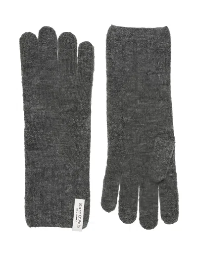 Marc O'polo Knitted Gloves In Gray