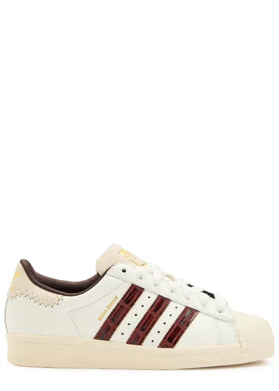 Adidas Originals Adidas X Wales Bonner Adidas X Wales Bonner Superstar Croc Leather Sneakers In White