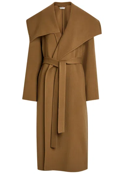 Jw Anderson Belted Wool And Cashmere-blend Trench Coat In Brown