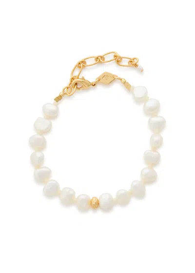 Anni Lu Stellar Pearly 18kt Gold-plated Beaded Bracelet In Gold