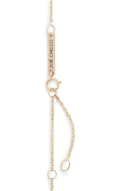 Zoë Chicco Dangling Semiprecious Stone Choker In Gold