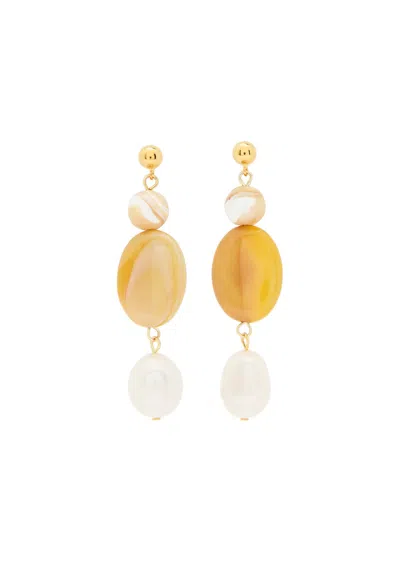 Anni Lu Desert Dreamer 18kt Gold-plated Drop Earrings In Yellow