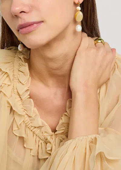 Anni Lu Desert Dreamer 18kt Gold-plated Drop Earrings In Yellow