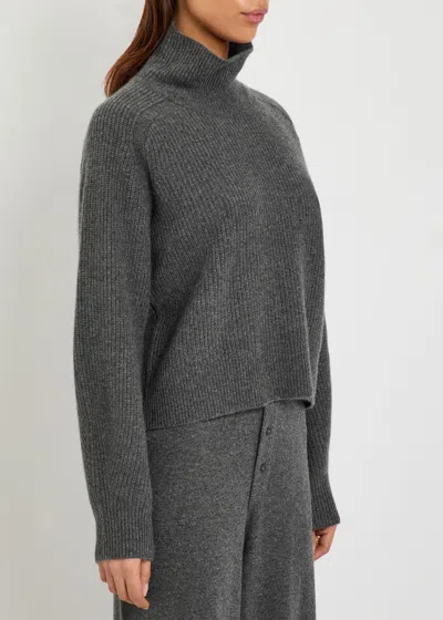 Guest In Residence Roll-neck Cashmere Jumper In Gray