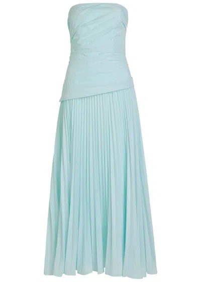 Simkhai Jonathan  Arie Draped Poplin Midi Dress In Blue