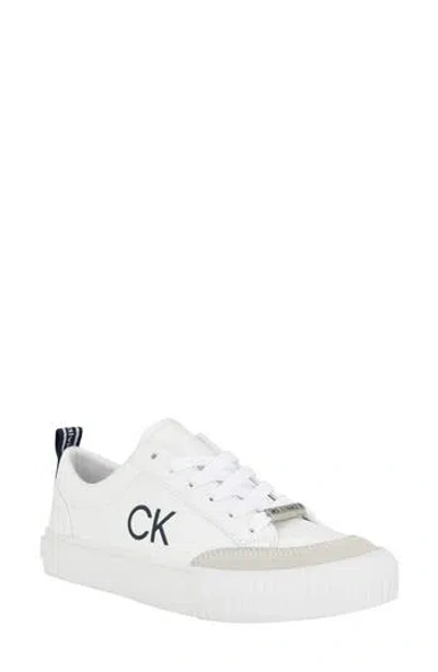 Calvin Klein Women's Lariss Round Toe Lace-up Casual Sneakers In Multi