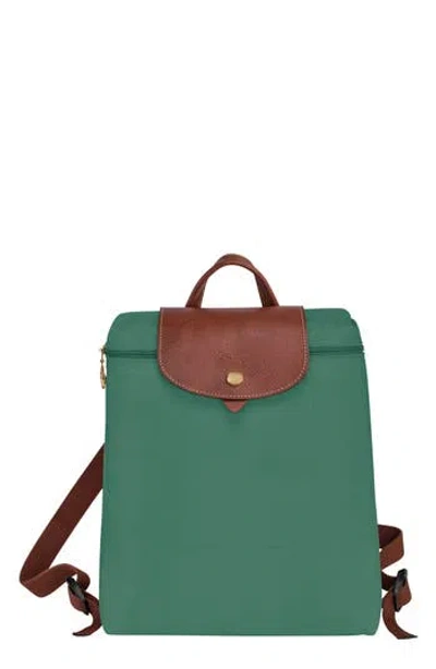 Longchamp Le Pliage Nylon Canvas Backpack In Green
