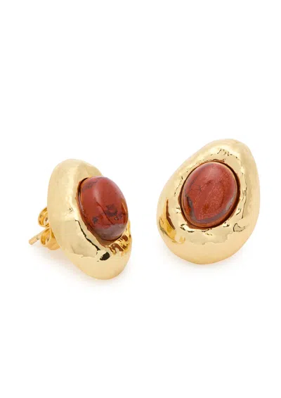 Anni Lu Cherry On Top 18kt Gold-plated Stud Earrings In Gold