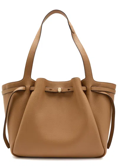 Tory Burch Romy Grained Leather Tote Bag In Neutral