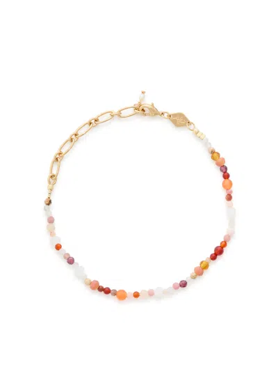 Anni Lu Flamingo 18kt Gold-plated Beaded Bracelet In Gold