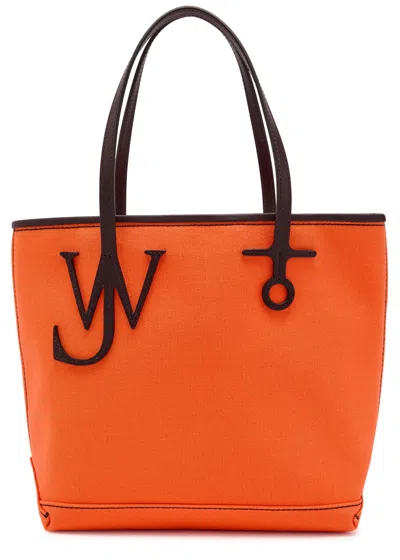 Jw Anderson Anchor Small Canvas Tote Bag In Purple