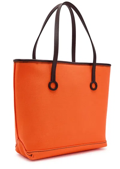 Jw Anderson Anchor Small Canvas Tote Bag In Purple