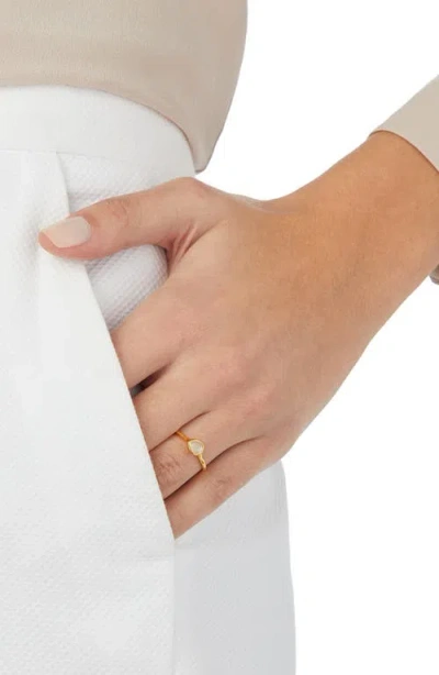 Monica Vinader Siren Small Semiprecious Stone Stacking Ring In Gold