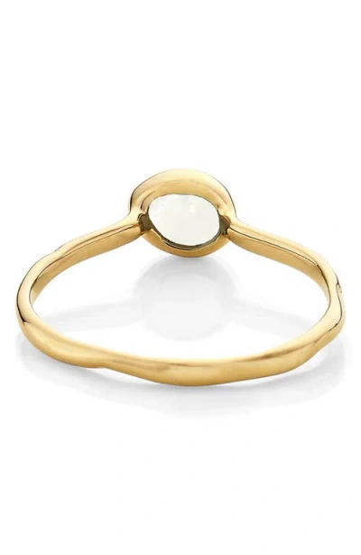 Monica Vinader Siren Small Semiprecious Stone Stacking Ring In Gold